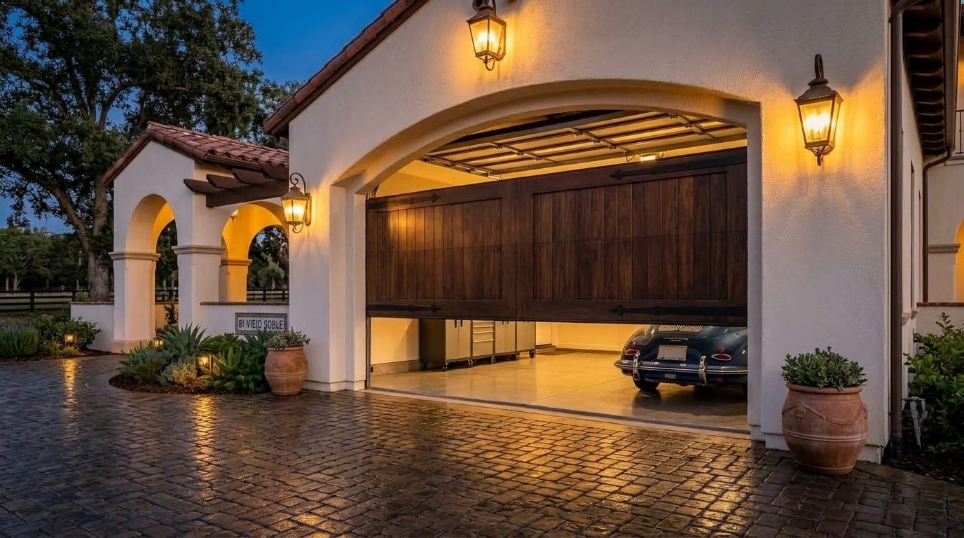 Baker Garage Door Repair Techs Garage Door Gliding Open Revealing Warm Illuminated Interior